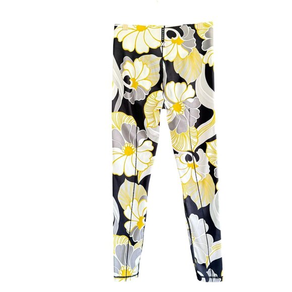 Savage X Fenty Floral Hotline High Waist Leggings Large 12-14 Yellow and Black - Picture 3 of 11